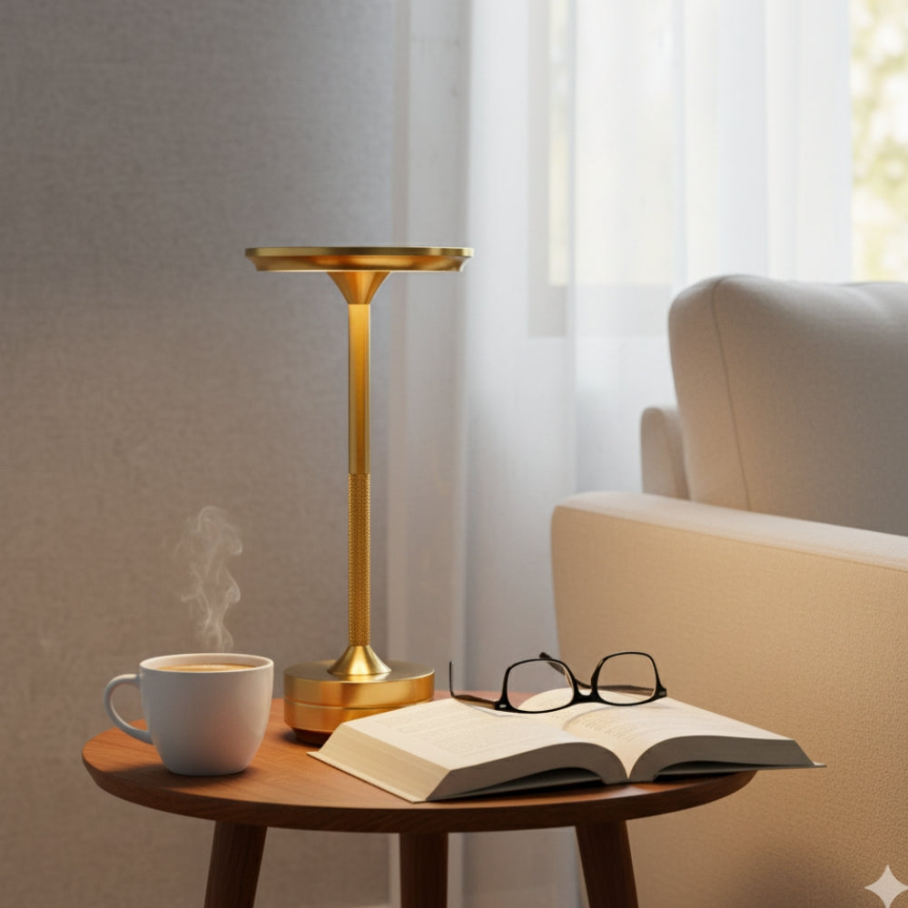 Gold Rechargeable Touch Table Lamp