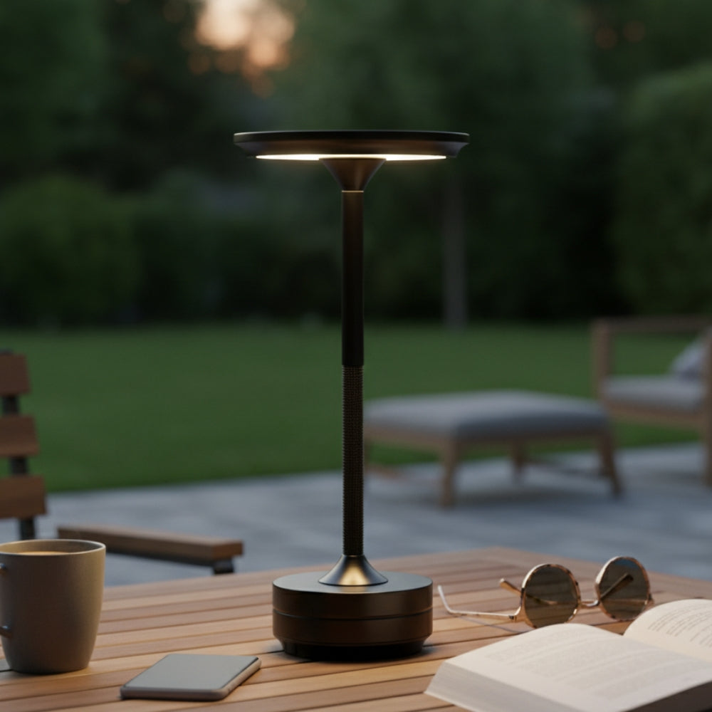 Black Rechargeable Touch Table Lamp