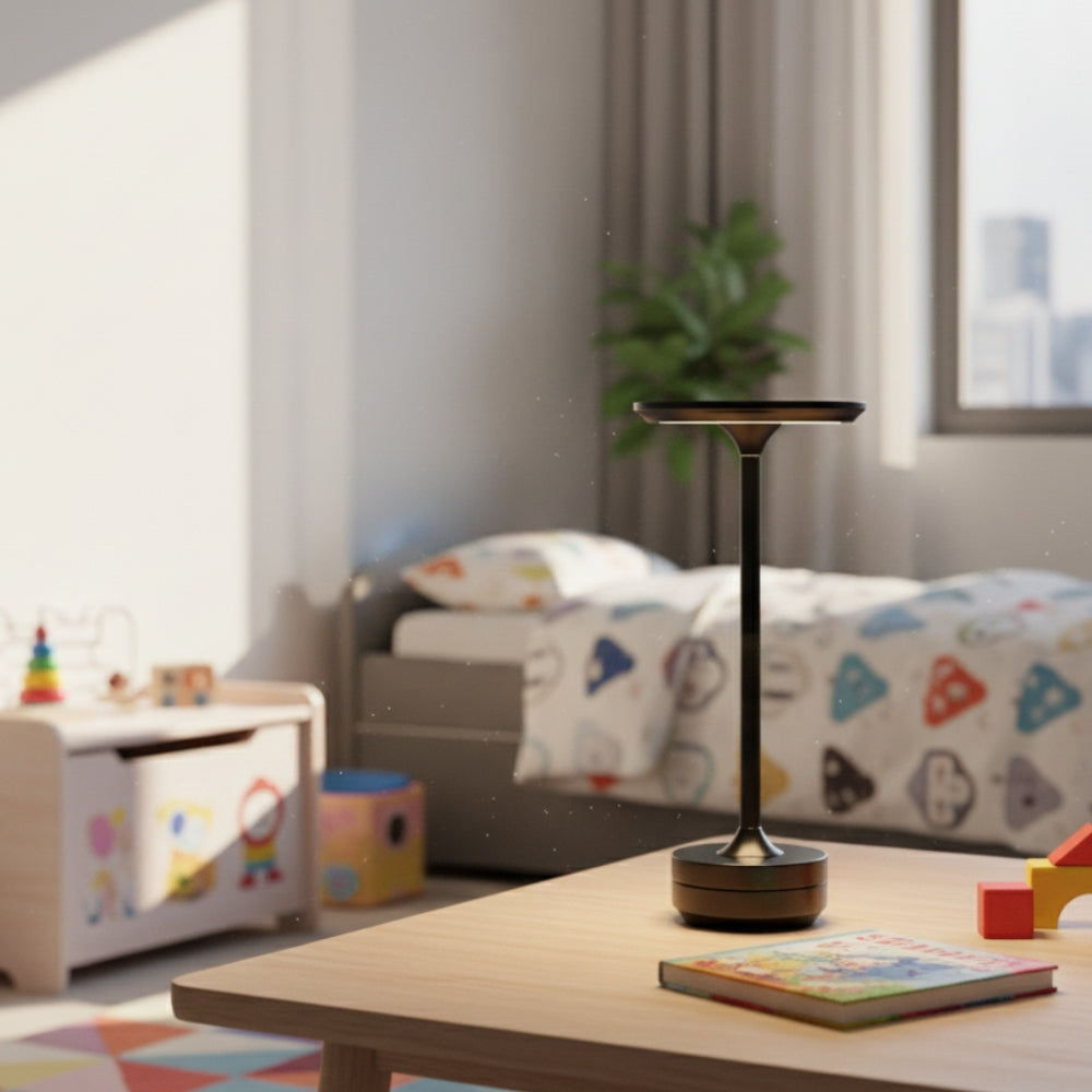 Black Rechargeable Touch Table Lamp