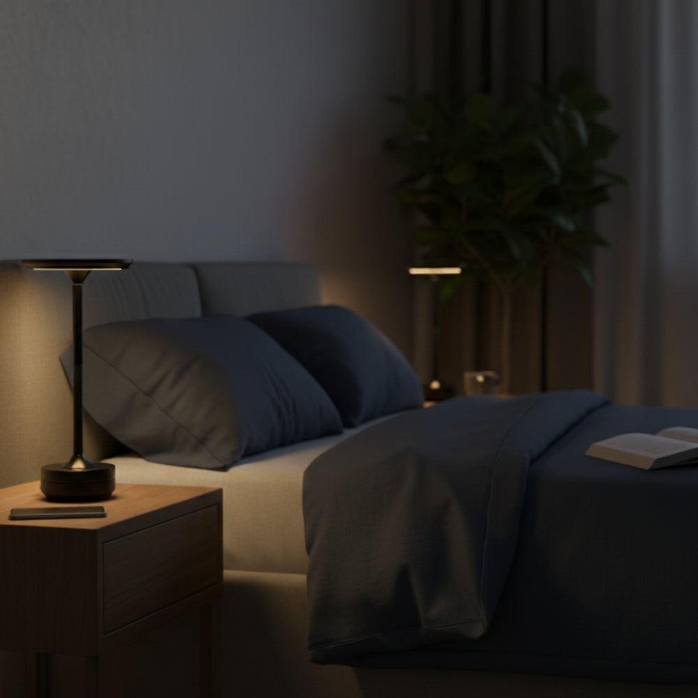 Black Rechargeable Touch Table Lamp