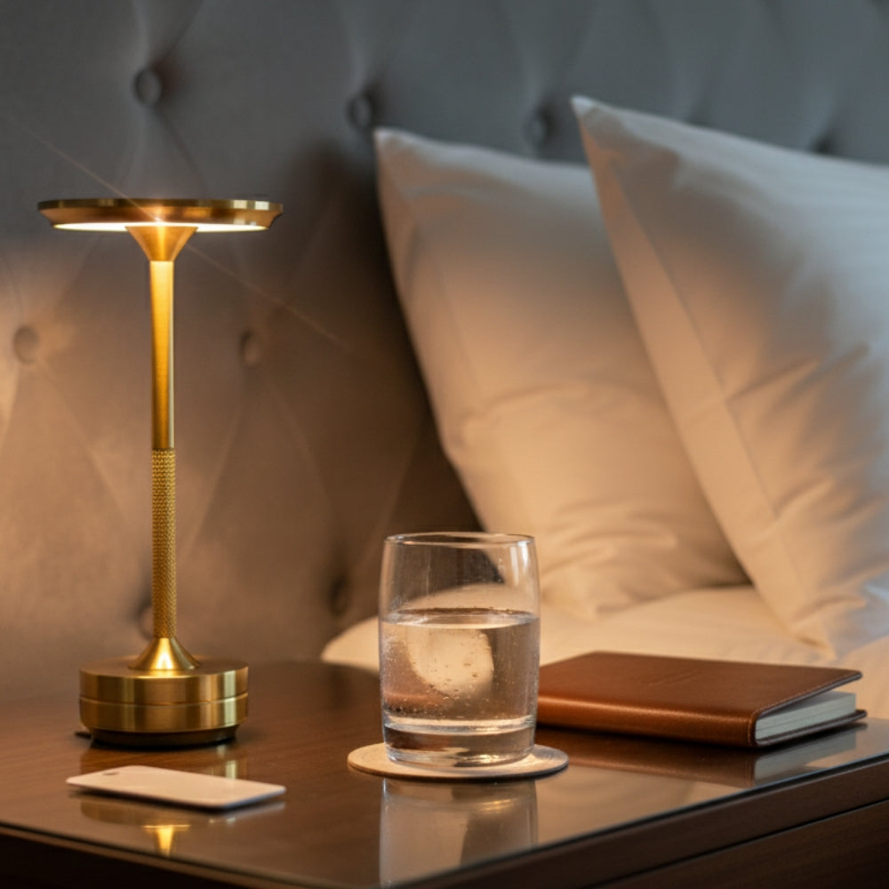 Gold Rechargeable Touch Table Lamp