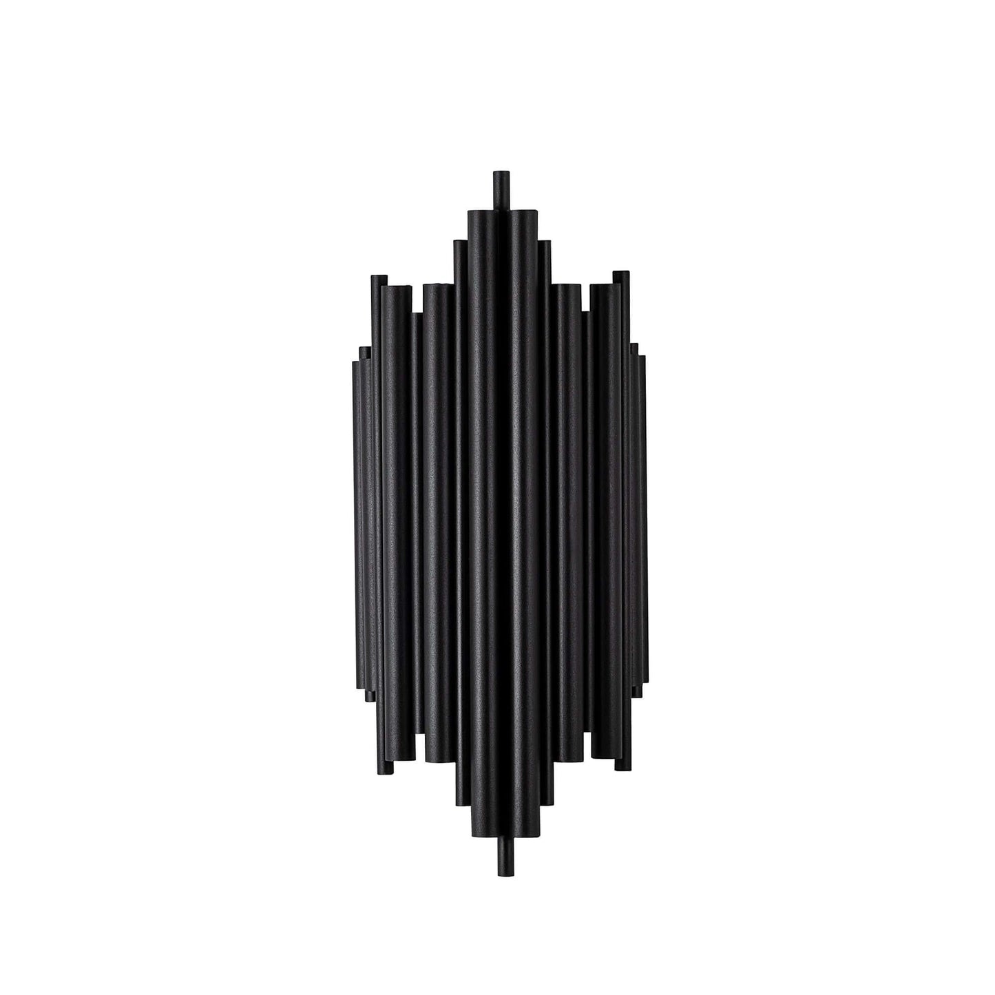 Modern black ribbed column wall light fixture for stylish wall decor and lighting.