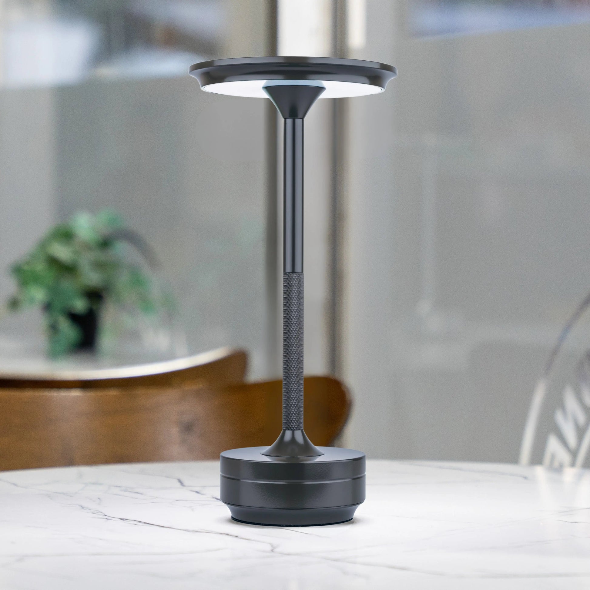 Black Rechargeable Touch Table Lamp SwiftBeacon