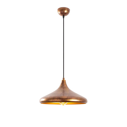 Golden drop pendant light with smooth, curvy design in elegant golden hue, casting warm, inviting glow.