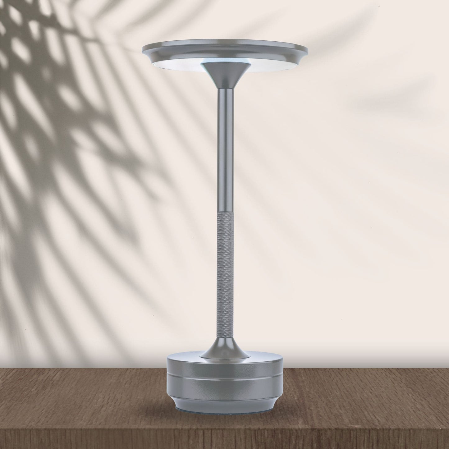 Silver Rechargeable Touch Table Lamp