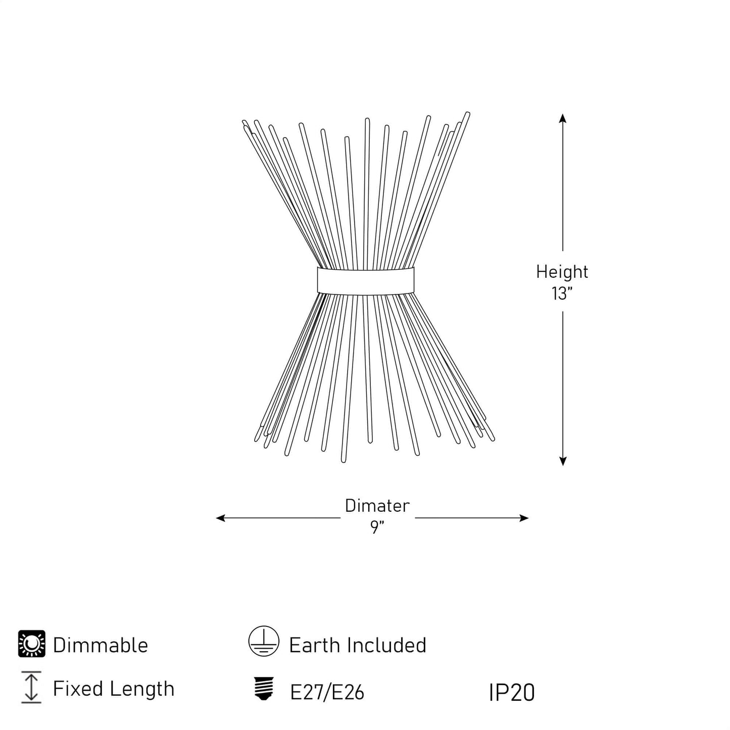 Modern twin tube wall light with exposed filament bulbs, sleek design for stylish illumination.