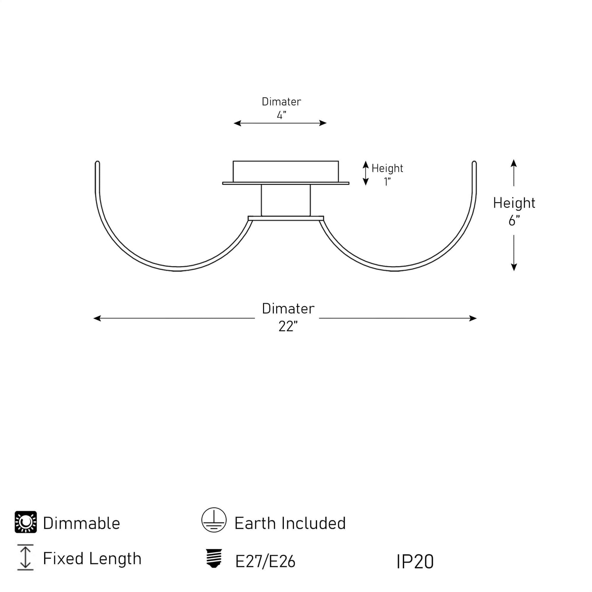 Wide Bloom Ceiling Light with Petal-like Wire Design