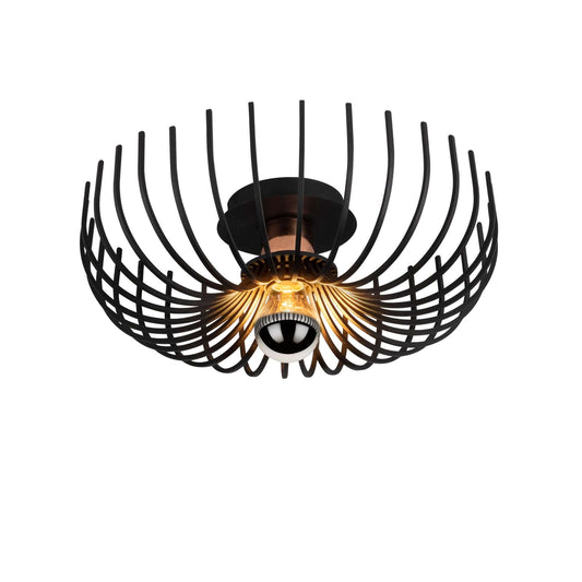 Wire Bloom Ceiling Light with Intricate Petal Wire Frame Design