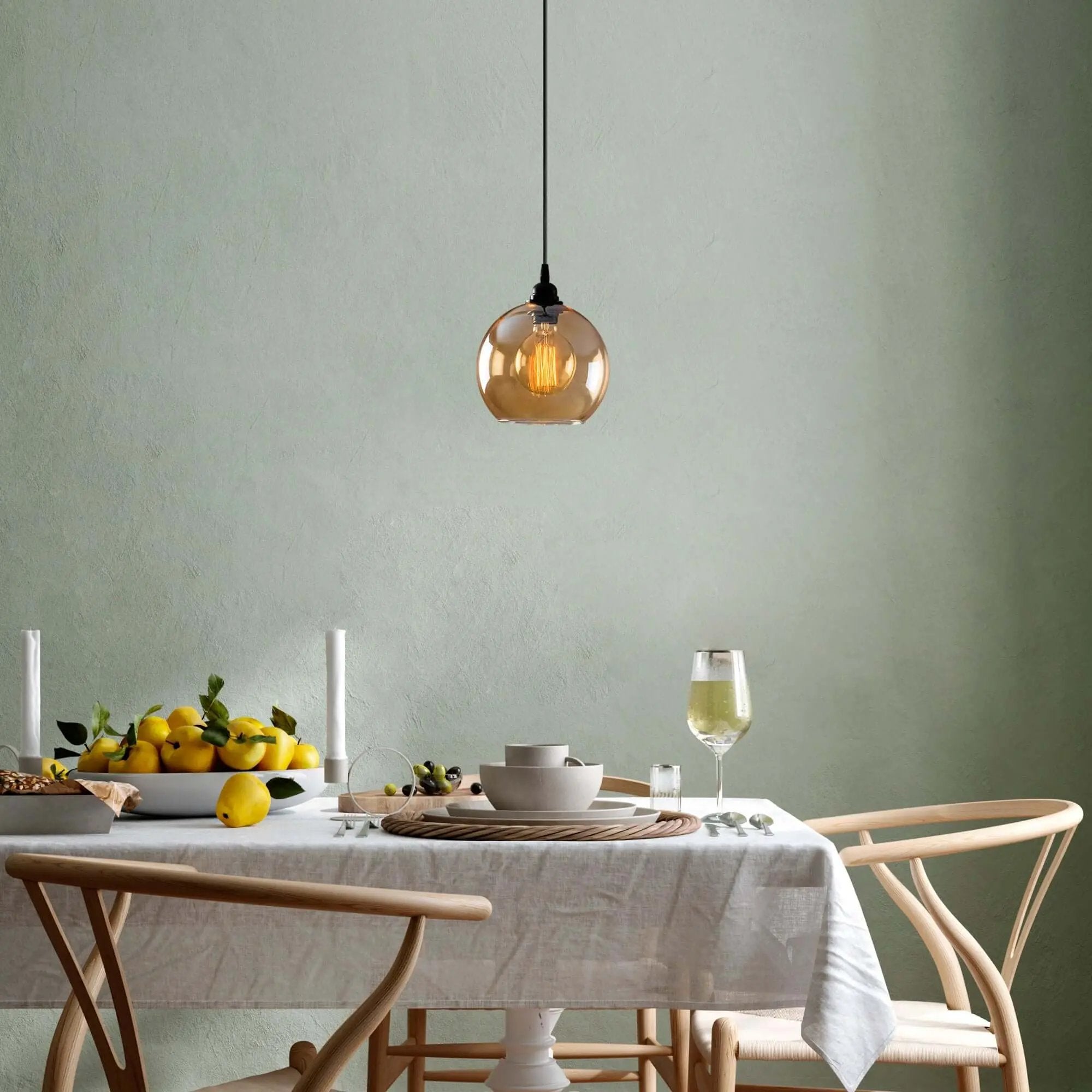 Amber Sphere Pendant - SwiftBeacon