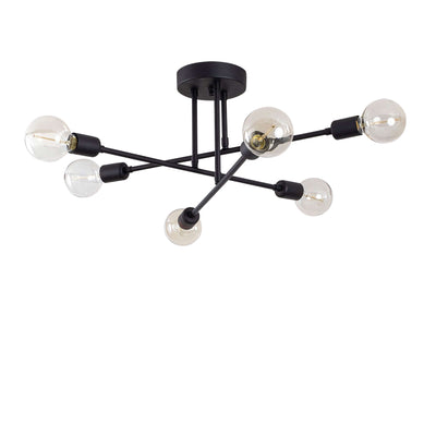 Atomic Branch Chandelier Black