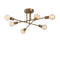 Atomic Branch Chandelier Gold