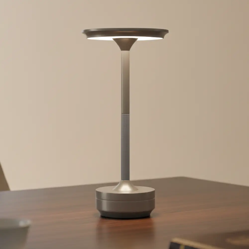 Silver Rechargeable Touch Table Lamp SwiftBeacon