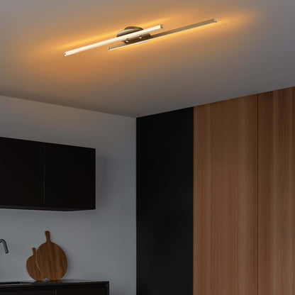 Dual Beam Ceiling Light in Elegant Gold Finish