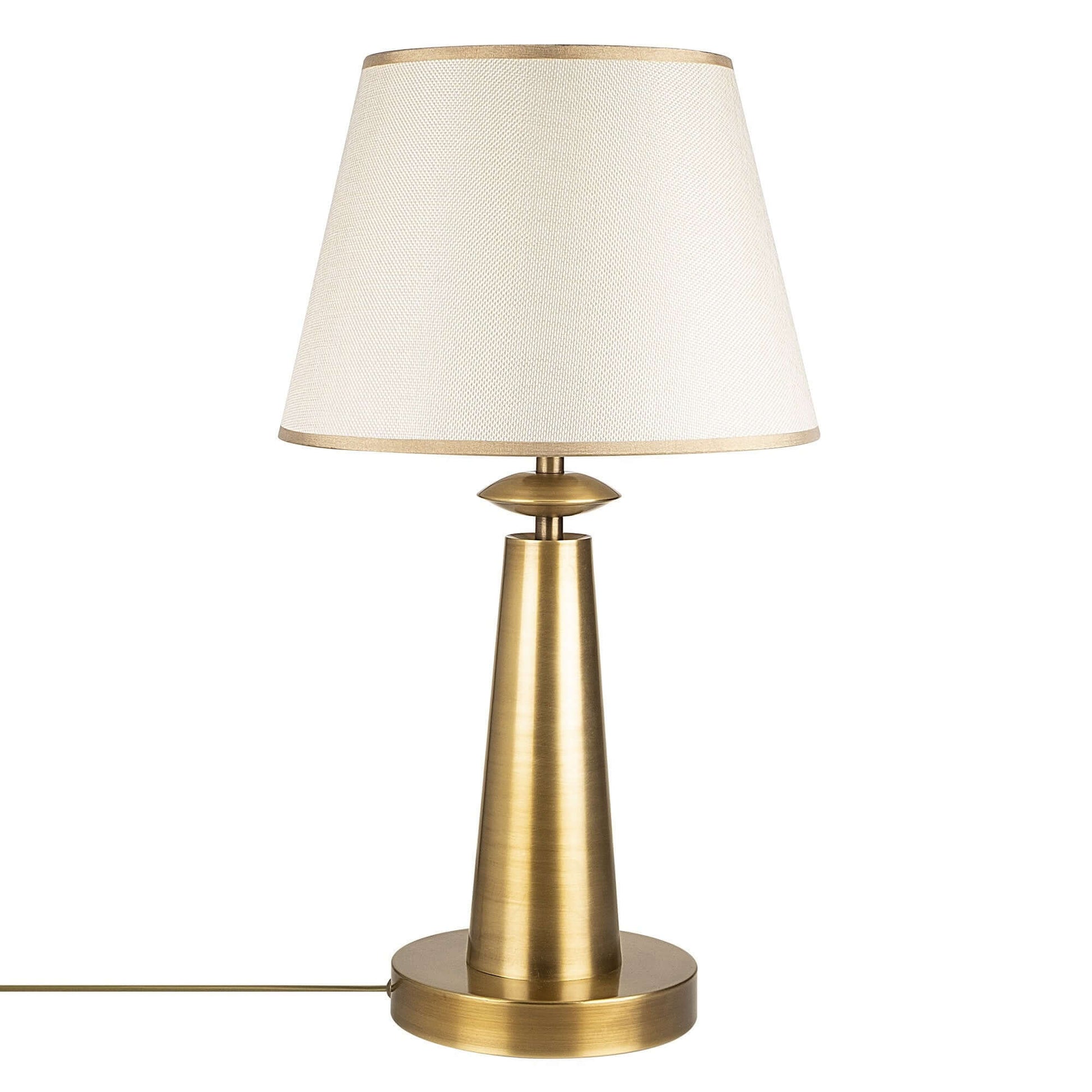 Eclipse Elegance gold desk lamp with tapered design.