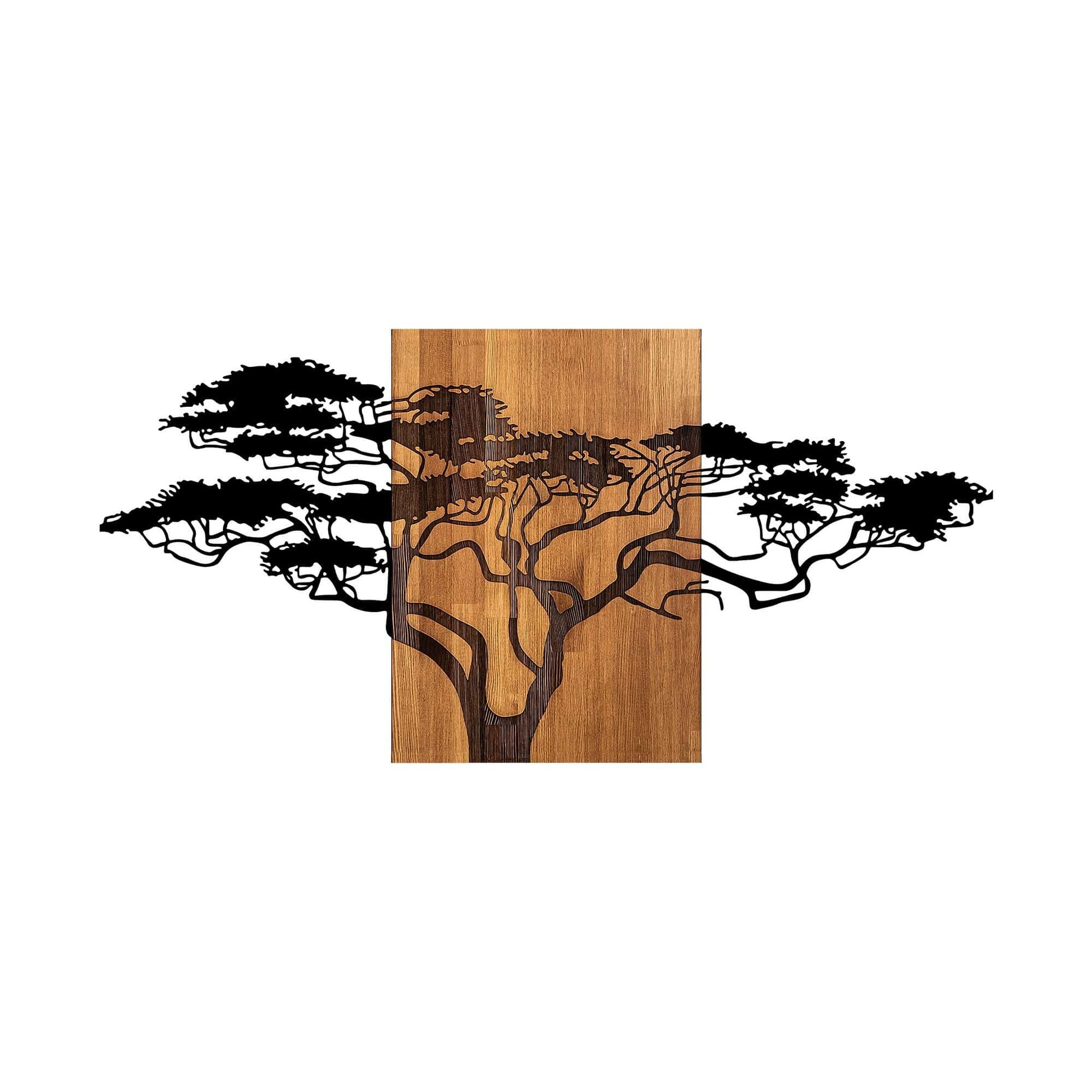 Evergreen Silhouette wood and metal wall decor for stylish room focal point.