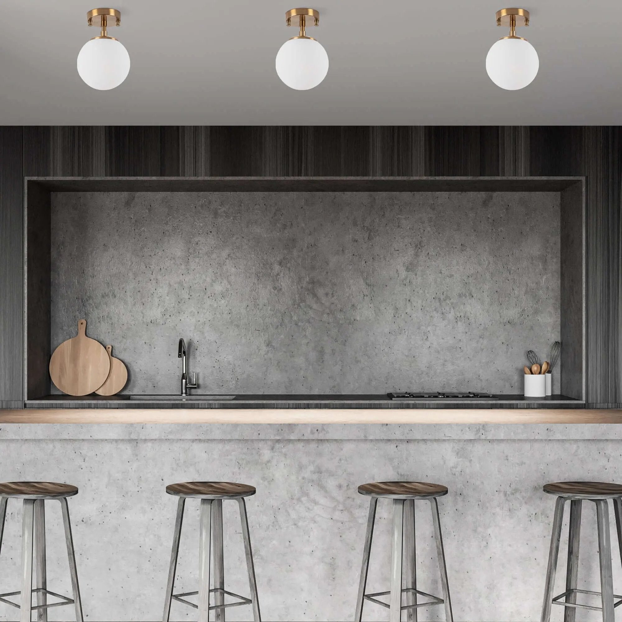 Frosted Sphere Ceiling Light - SwiftBeacon