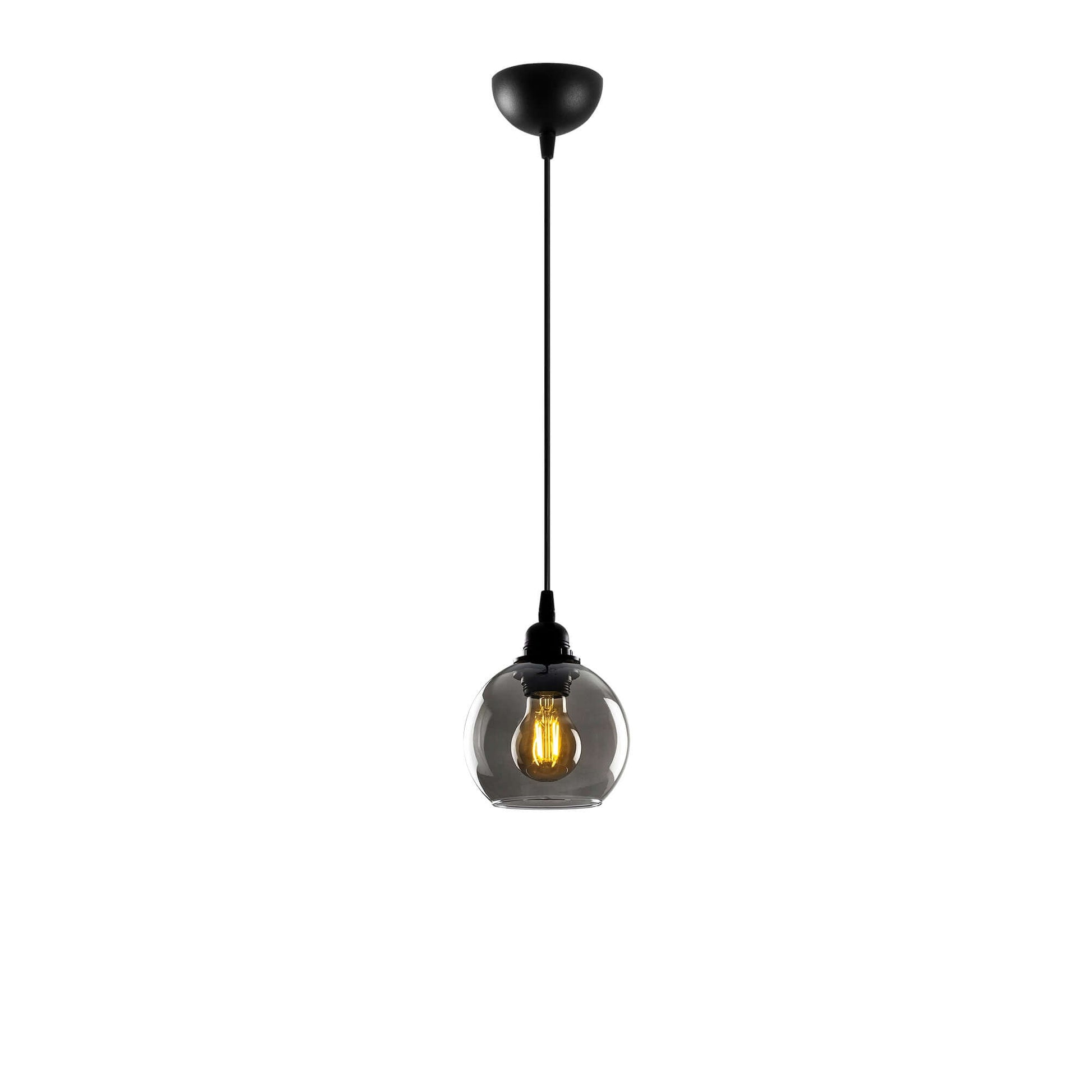 Fume Glow Pendant glass globe design for modern elegance and warm ambience.