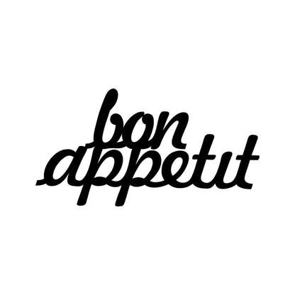 Gourmet Delight Bon Appetit Metal Wall Sign for Kitchen Decor