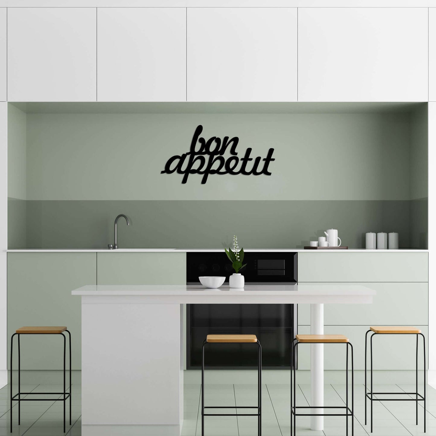 Gourmet Delight Bon Appetit Metal Wall Sign for Kitchen Decor