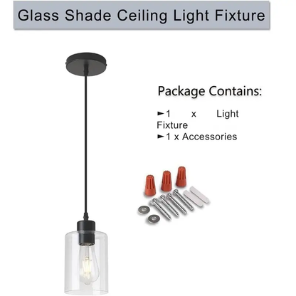 Farmhouse Black Glass Pendant Light Fixtures SwiftBeacon