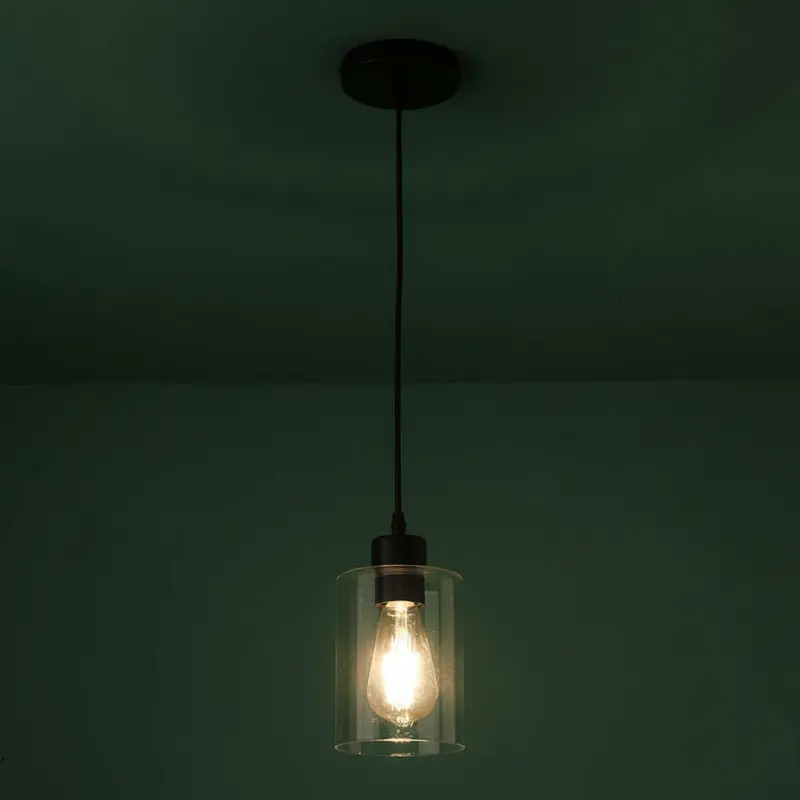 Farmhouse Black Glass Pendant Light Fixtures SwiftBeacon