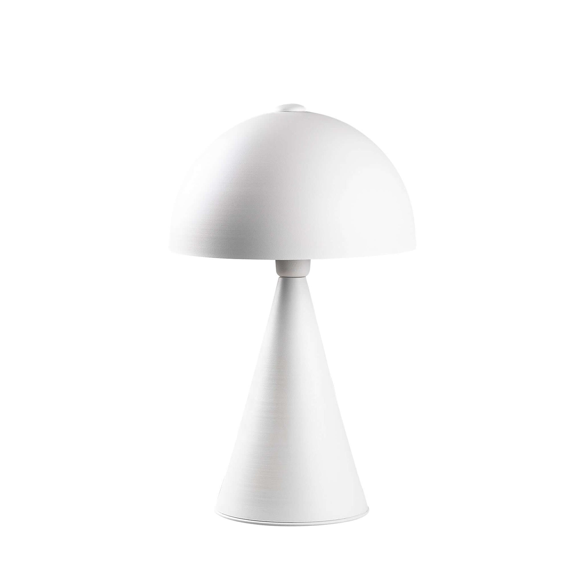 Luna Halo Table Lamp White with geometric silhouette in crisp white finish.