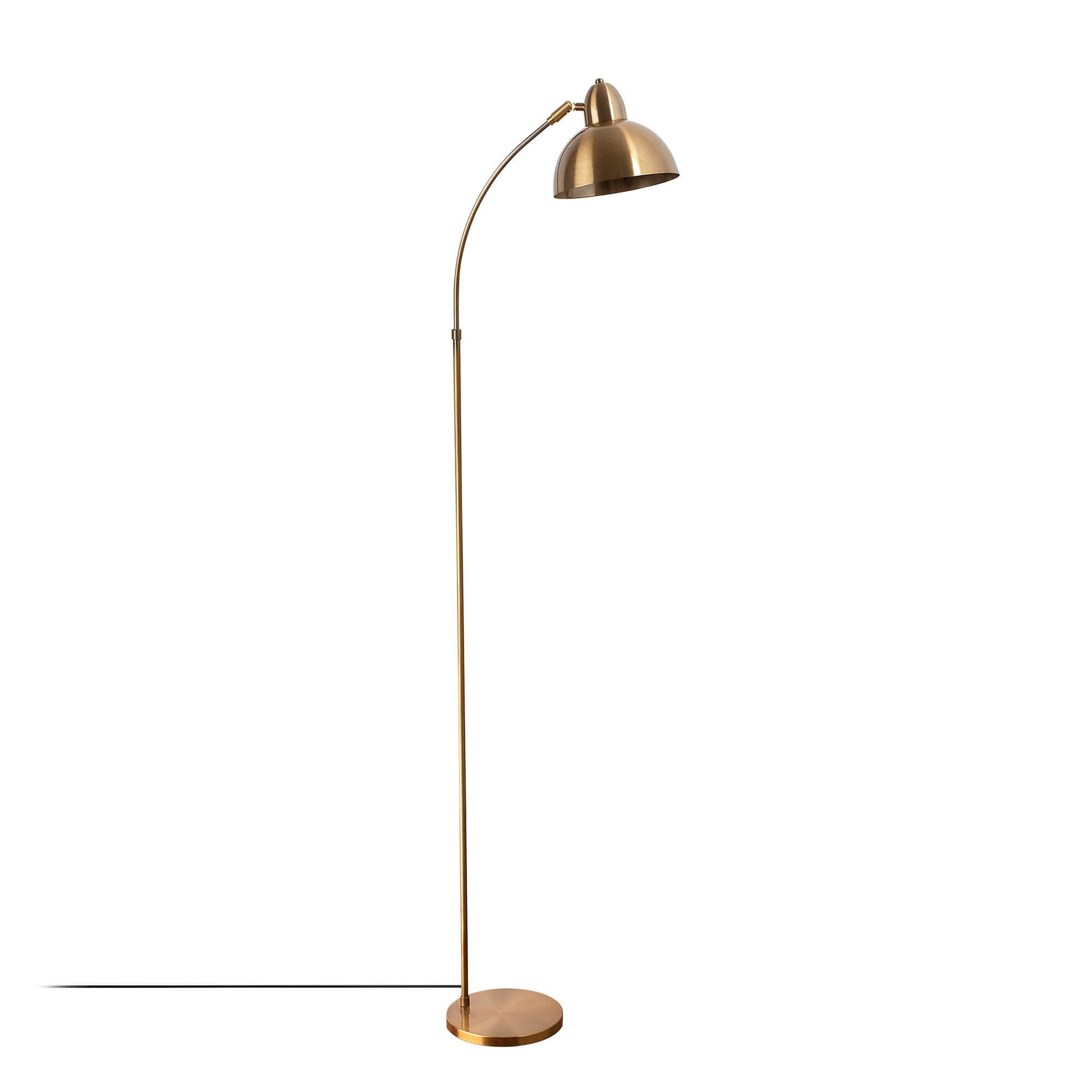 Luxe Arc Floor Lamp in Gold Finish, Modern Arched Design