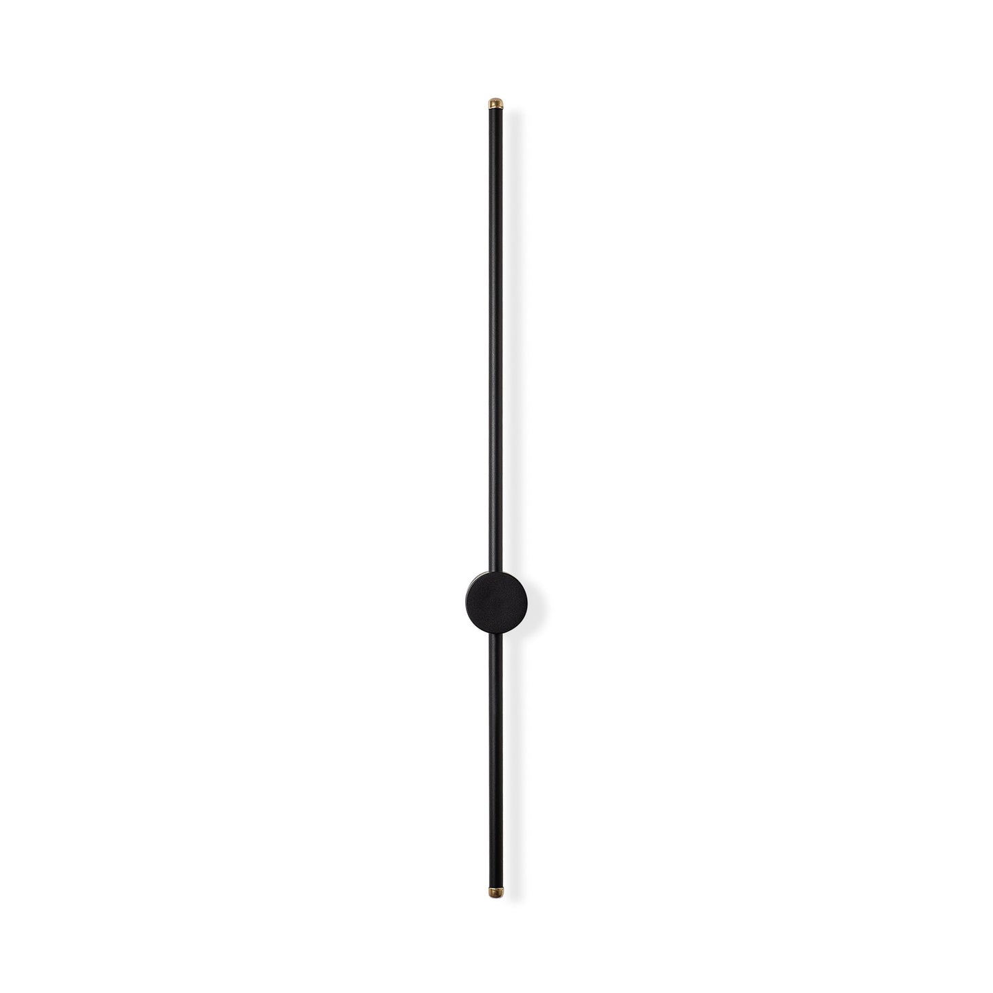 Minimalist Line Sconce in Black finish showcasing sleek modern design.