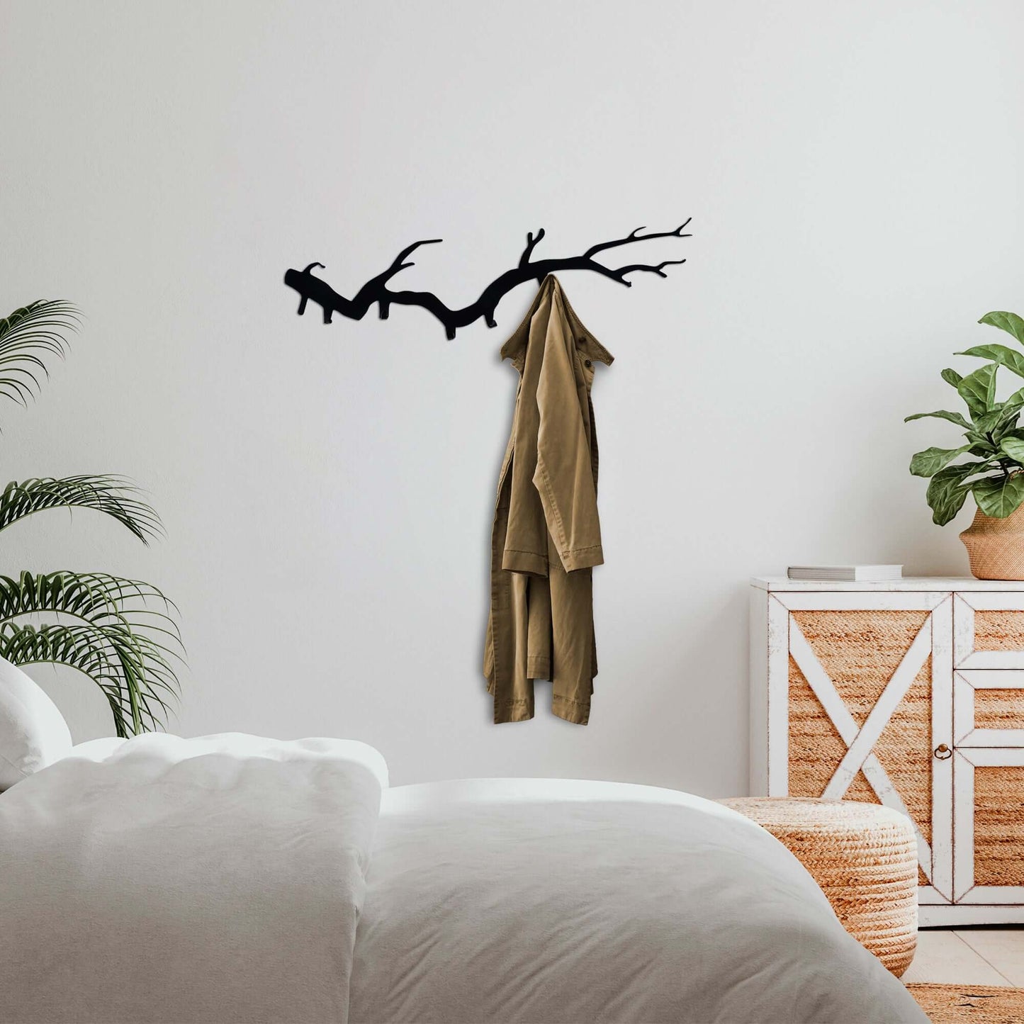 Nature's Hand Wall Hook branch-like metal design for rustic decor.