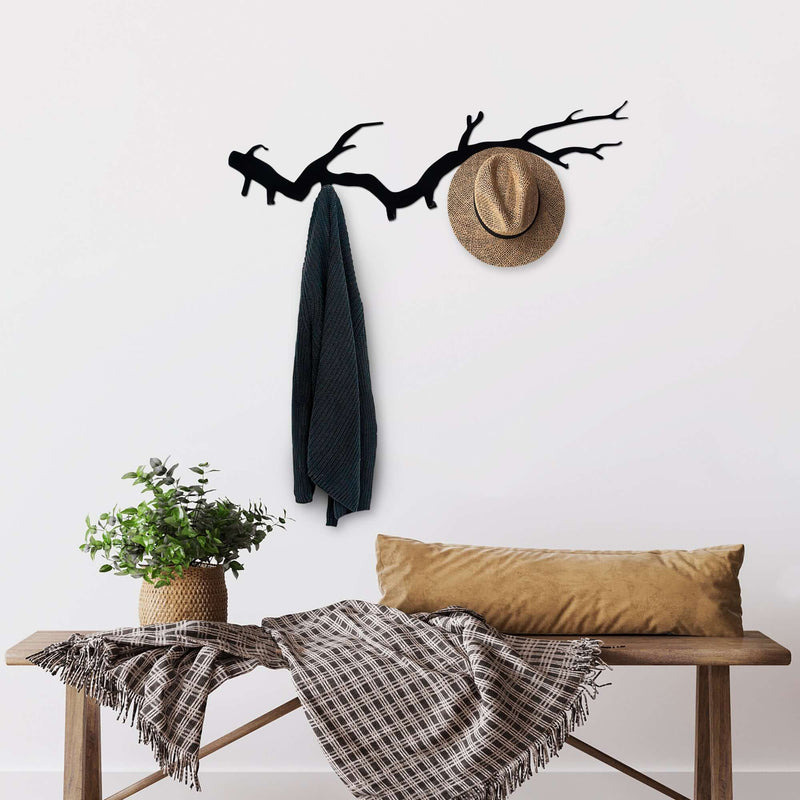 Nature's Hand Wall Hook metal branch design for rustic decor.