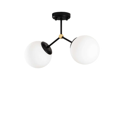 Orb Branch Black Duo modern decorative sculpture on white background.