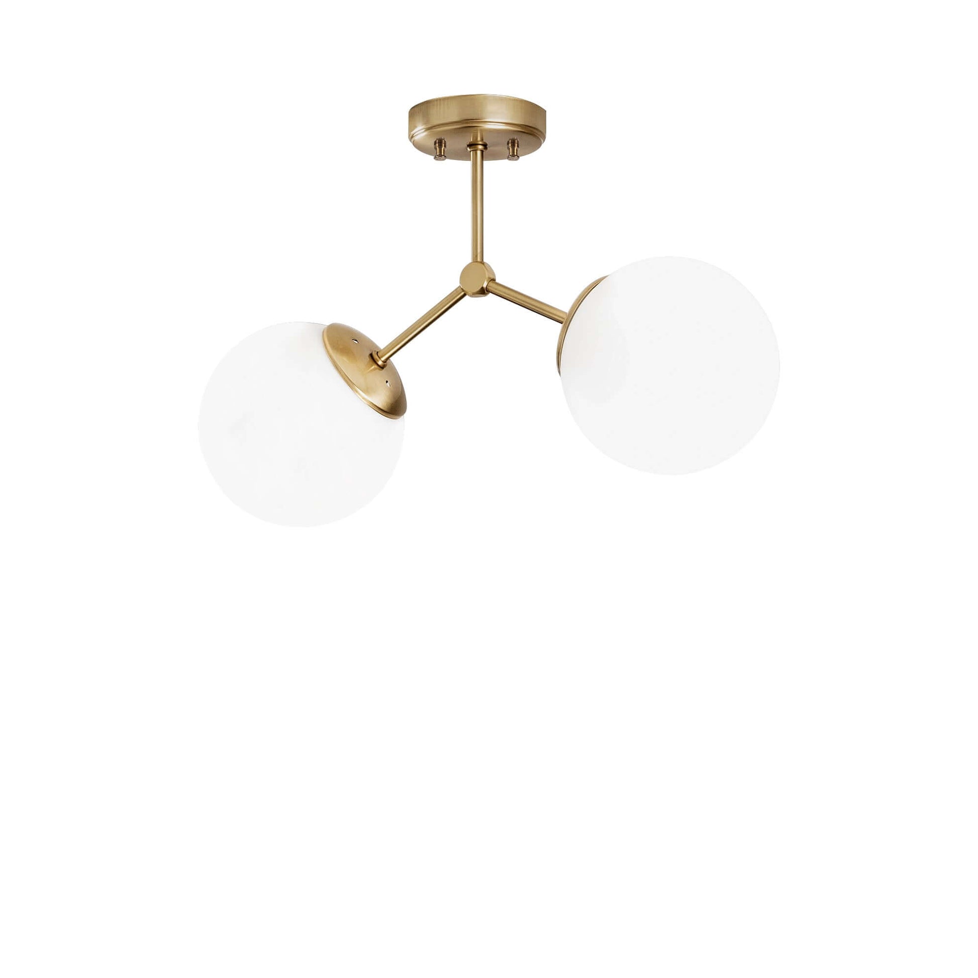 Orb Branch Brass Duo decorative home accessory on white background.