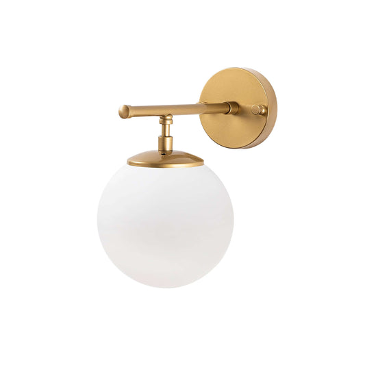 Radiant Globe Wall Sconce with Frosted Globe and Gold Finish