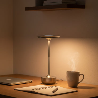 Silver Rechargeable Touch Table Lamp