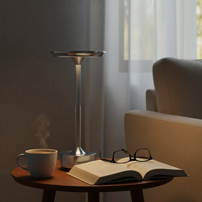 Silver Rechargeable Touch Table Lamp