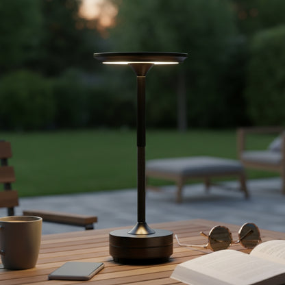 Black Rechargeable Touch Table Lamp