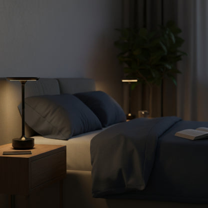 Black Rechargeable Touch Table Lamp