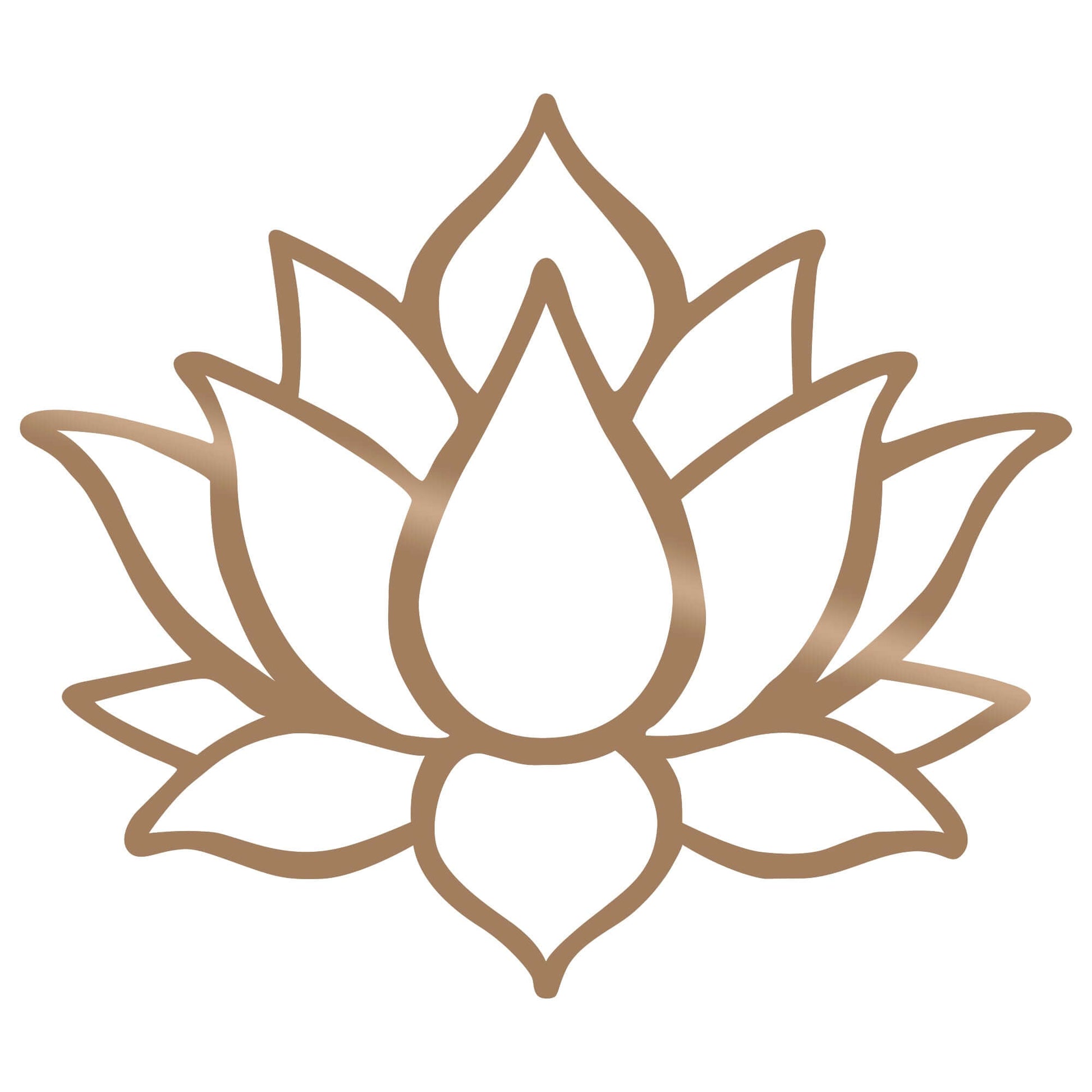 Serene lotus flower metal wall decor for elegant room accent.