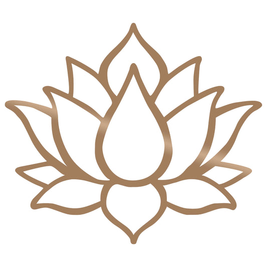 Serene lotus flower metal wall decor for elegant room accent.