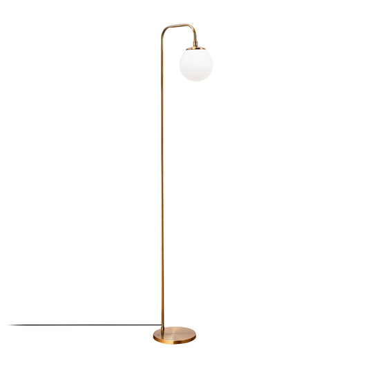 Sphere Elegance Floor Lamp in Gold with Frosted Globe Lighting