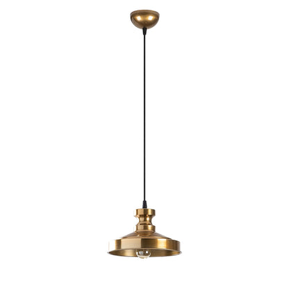 Vintage Luxe Pendant Brass with sophisticated brass finish, perfect for illuminating any room.